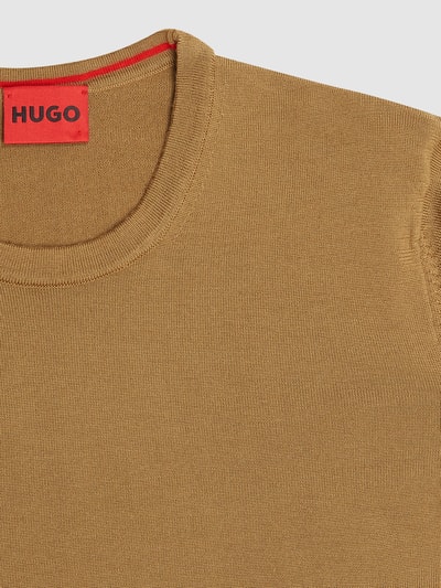 HUGO Pullover aus Schurwolle Modell 'San Cedrik' Beige 2