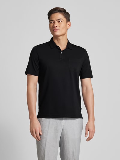 MAERZ Muenchen Regular fit poloshirt met borstzak Zwart - 4