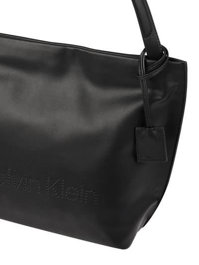 CK Calvin Klein Torba shopper z materiału skóropodobnego Czarny 3