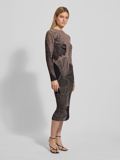Marc Cain Midikleid mit Rundhalsausschnitt Rose 1
