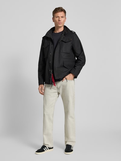 Alpha Industries Jack met opstaande kraag, model 'M-65' Zwart - 1