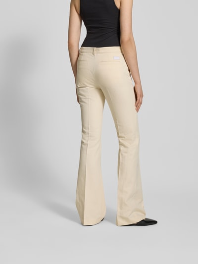 Kenzo Flared Stoffhose mit Gesäßtaschen Ecru 5