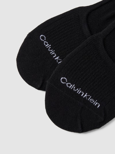 CK Calvin Klein Füßlinge mit Label-Print im 2er-Pack Schwarz 2