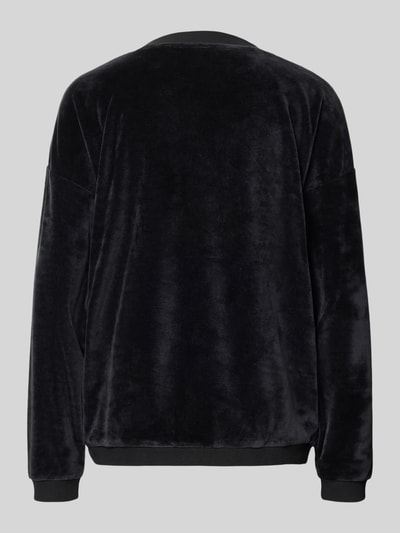 HUGO Regular fit pyjamabovendeel van katoenmix, model 'VELVET' Zwart - 3