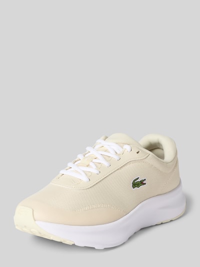 Produktfoto, Low Top Sneaker mit Logo-Detail Modell 'NEO RUN ACE' von Lacoste, efekt: jednolity kolor, nosek buta okrągły, płaska podeszwa, detal z logo, wytłaczane logo, wyhaftowane logo, wiązanie, podeszwa z fakturą