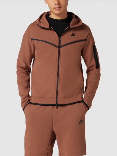 Nike Sweatjack met labelprint Camel - 4