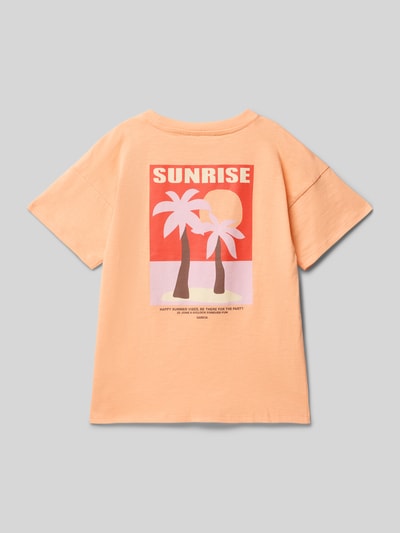Garcia T-Shirt mit Label-Print Apricot 3