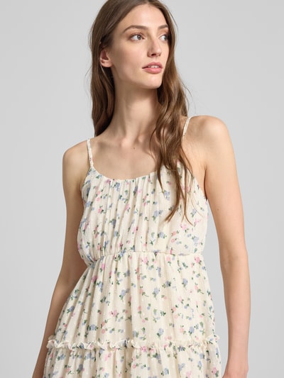 ONLY Getailleerde mini-jurk met plooien, model 'DINA' Offwhite - 3