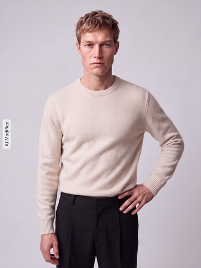 ONLY & SONS Pullover mit Strukturstrick Offwhite 4