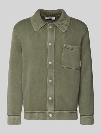 Marc O'Polo Denim Relaxed fit gebreid jack van puur katoen  Olijfgroen - 2