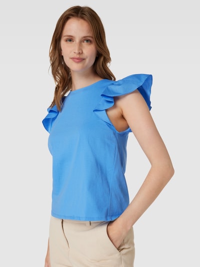 Mango T-Shirt mit Volantärmeln  Modell 'HANI' Blau 3