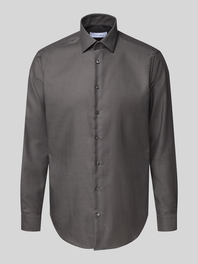 Christian Berg Men Regular Fit Business-Hemd mit Kentkragen Anthrazit 2