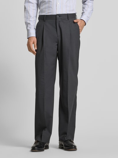 ANNARR Regular Fit Anzughose aus Lanawolle Modell 'KIRKLAND' Black 4