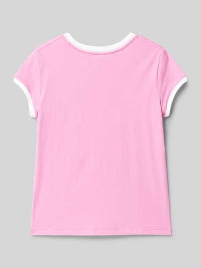 Polo Ralph Lauren Teens T-shirt met logo- en labelprint Felroze - 3