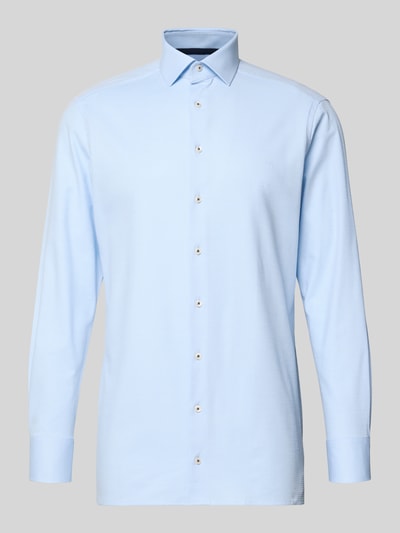 OLYMP Koszula biznesowa o kroju modern fit z kołnierzykiem typu kent model ‘Global’ Błękitny 2