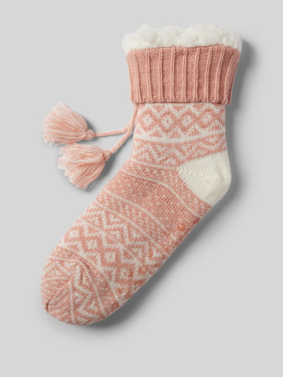 CAPELLI NEW YORK Socken mit Bommeln Modell 'Home' Rose 1