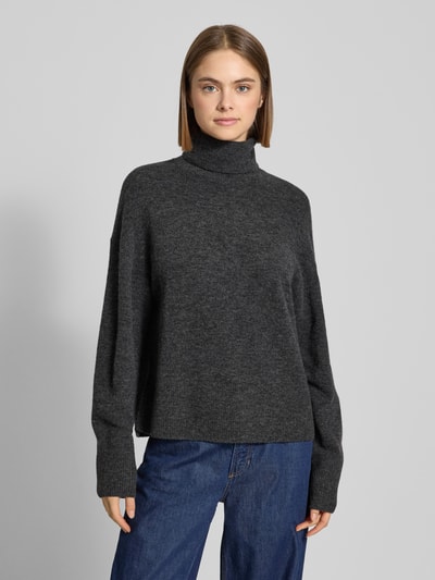 Marc O'Polo Denim Regular fit coltrui van scheerwolmix Antraciet - 4