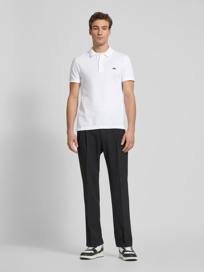 Lacoste Slim Fit Poloshirt mit Label-Patch Modell 'PIQUE' Weiss 1