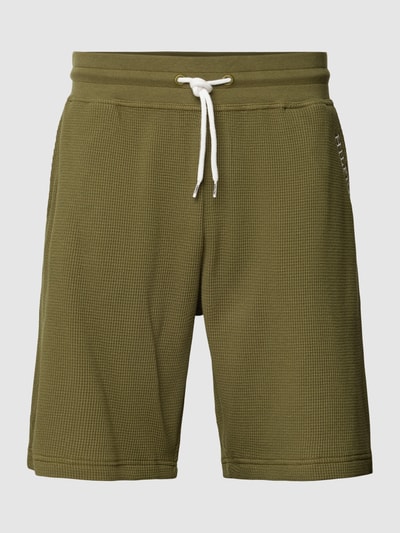 Tommy Hilfiger Sweatshorts mit Waffelstruktur Modell 'MONOTYPE' Khaki 2