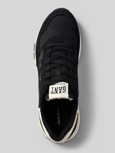 Produktfoto, Herren Sneaker aus Leder-Textil-Mix Modell 'Youtron' von Gant in Schwarz mit Abgerundete-Spitze und Schnürung, Absatzhöhe 3 cm, Schafthöhe 8 cm, Schaftweite 11 cm, Oberansicht