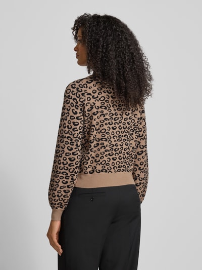VERO MODA Regular fit gebreide pullover van viscosemix, model 'NANCY' Beige gemêleerd - 5