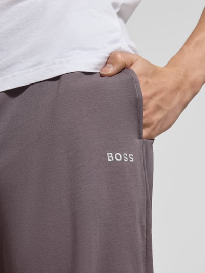 BOSS Regular Fit Sweatpants aus Baumwoll-Mix Taupe 3
