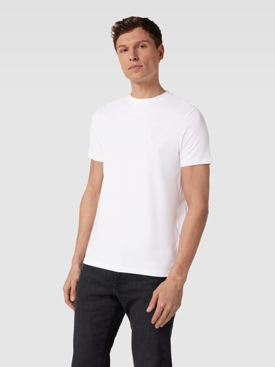 Karl Lagerfeld T-Shirt mit Label-Patch Weiss 4