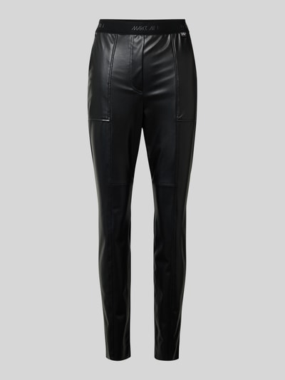 Marc Cain Slim Fit Hose in Leder-Optik Black 2