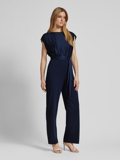 Swing Jumpsuit mit Rundhalsausschnitt Marine 1