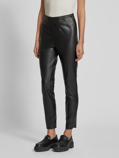 Rich & Royal Super skinny fit broek in leerlook Zwart - 4