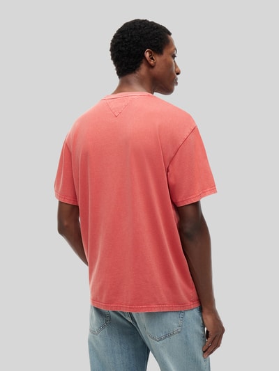 Tommy Jeans Relaxed Fit T-Shirt aus reiner Baumwolle Rot 5