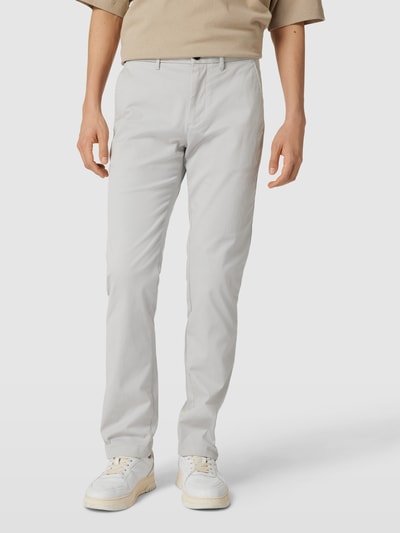 Tommy Hilfiger Chino met Franse steekzakken, model 'DENTON' Lichtgrijs - 4