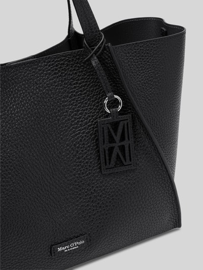 Marc O'Polo Shopper aus Rindsnappa mit Logo-Anhänger Black 5