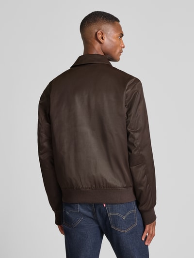 BOSS Regular Fit Bomberjacke mit Baumwoll-Anteil - BECKHAM x BOSS Dunkelbraun 5