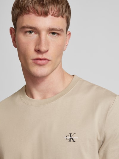 Calvin Klein Jeans Regular Fit T-Shirt aus reiner Baumwolle Mittelgrau 3