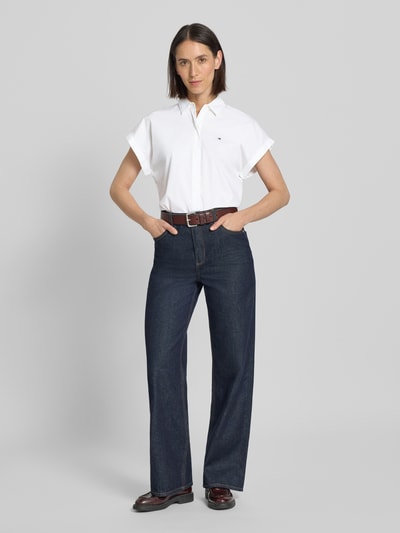 Tommy Hilfiger Bluzka o kroju relaxed fit z popeliny Biały 1