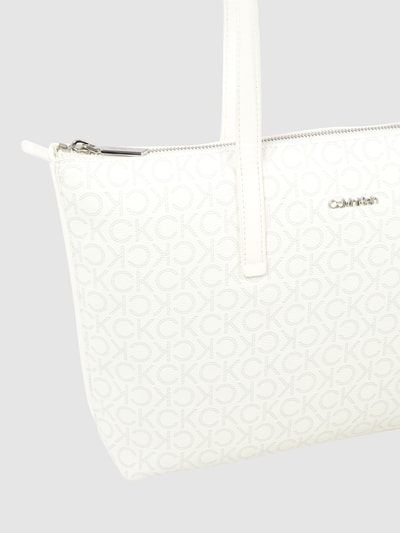 CK Calvin Klein Shopper mit Logo-Muster  Ecru 4