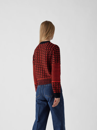 Victoria Beckham Pullover mit Allover-Muster Dunkelrot 5