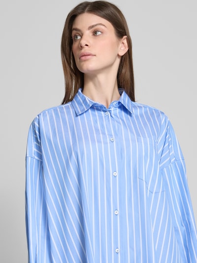 Weekend Max Mara Fließendes Hemdblusenkleid aus reiner Baumwolle Modell 'MOLINA' Hellblau 3