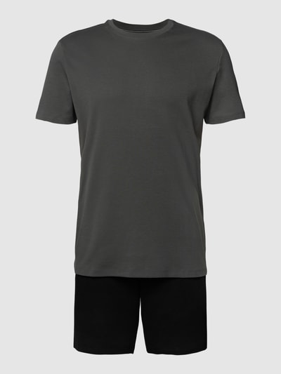Christian Berg Men Pyjama mit Rundhalsausschnitt Schwarz 2