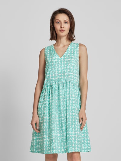 ROBE LÉGÈRE Knielanges Kleid mit grafischem Muster Mint 4