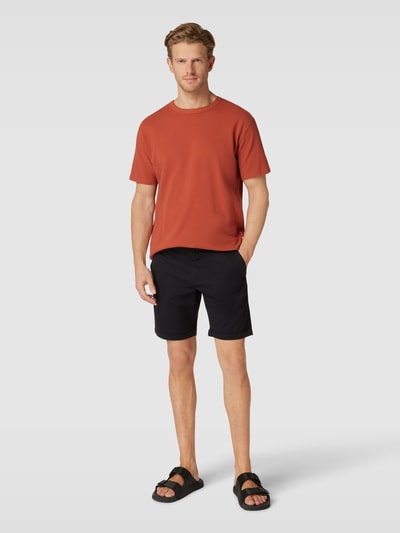 Knowledge Cotton Apparel Regular Fit Chino-Shorts mit Gesäßtaschen Black 1