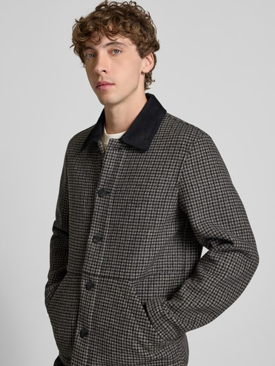 Marc O'Polo Denim Regular fit overhemdjack van wolmix Zwart - 3