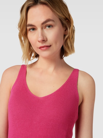 Vero Moda Top met structuurmotief, model 'NEWLEX' Felroze - 3