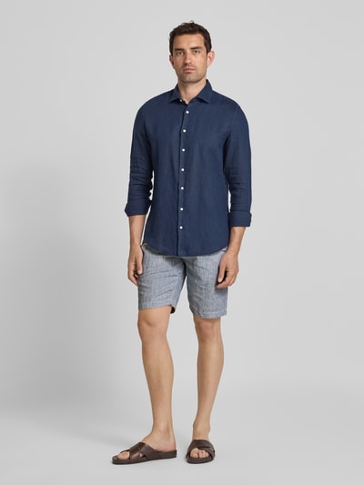 Colours & Sons Regular Fit Leinenshorts mit Gesäßtaschen Hellblau 1