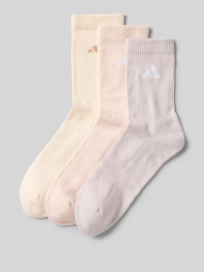 Produktfoto, Socken mit Logo im 3er-Pack von adidas Sportswear in Pastelltönen, Baumwoll-Mix mit Stretch-Anteil, körpernahe Passform