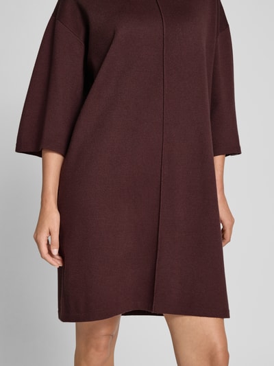 OPUS Knielange gebreide jurk met 1/2-mouwen, model 'Wanalo' Bordeaux - 3