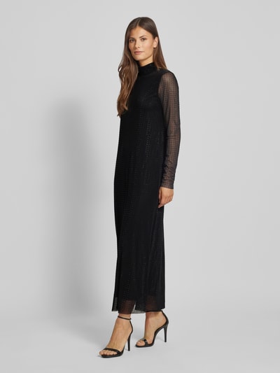 Jake*s Casual Maxi-jurk met strass-steentjes Zwart - 1