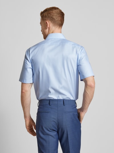 OLYMP Regular Fit Business-Hemd mit logo-Stitching Modell 'Global' Bleu 5