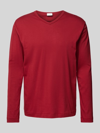 Mey Longsleeve mit V-Ausschnitt Rot 2